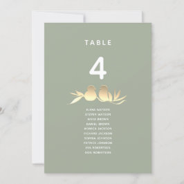 Sage Green and Gold Wedding Seating Chart