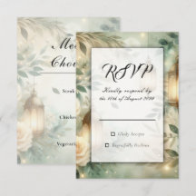 Sage Green and Ivory Rose Lantern Wedding