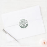Sage Green Aspen Tree Wedding Runt Klistermärke<br><div class="desc">A pop of black aspens compliments this beautiful outdoorsy set or invites you already have! If you need further assistance customizing this design,  please send us a message,  we are happy to help.</div>