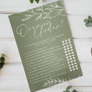 Sage Green Blommor Spel Game Over Under Flygblad