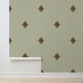 Sage Green Boho Jordnära Vibrationer - Små Diamant
