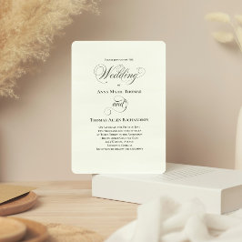Sage Green Botanical Elegant Script Wedding Invite Inbjudningar