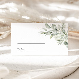 Sage Green Botanical Elegant Wedding Place Cards Placeringskort