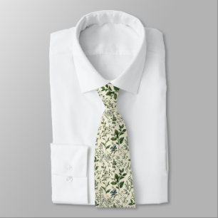 Sage Green Botanicals Bröllop Groom Brudtjänare Slips