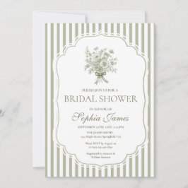 Sage Green Bridal Shower Invitation Template Boho Inbjudningar