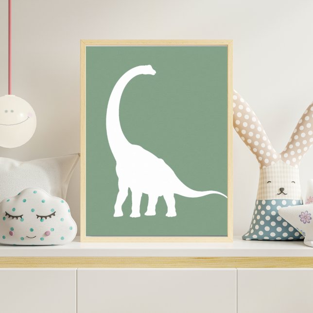 Sage Green Brontosaurus Dinosaur Nursery Wall Art  Poster (Skapare uppladdad)