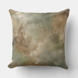 Sage Green Brown Earth Tone Abstract Kudde