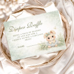 Sage Green Bunny Floral Diapper Raffle Tilläggskort<br><div class="desc">A soft and elegant baby shower design featuring an adorable bunny surrounded by delicate sage green florals and airy botanical greenery. Gentle watercolor textures, small butterflies, and neutral floral details create a calm woodland nursery aesthetic with a refined storybook feel. The natural sage palette gives the design a timeless, gender-neutral...</div>
