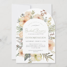 Sage Green Christmas Winter Floral Bridal Shower Inbjudningar