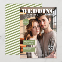 Sage Green & Elfenbensvitt Magasin Bröllopsfoto