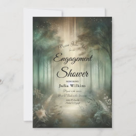 Sage Green Enchanted Forest Radiance Shower Inbjudningar