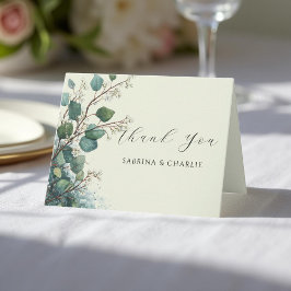 Sage Green Eucalyptus Elegant Foliage Tack Kort