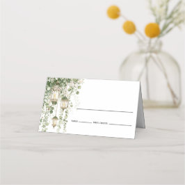 Sage Green Eucalyptus Lantern Placeringskort