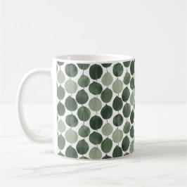 Sage Green Eucalyptus Leaf Pattern Botanical Plant Kaffemugg