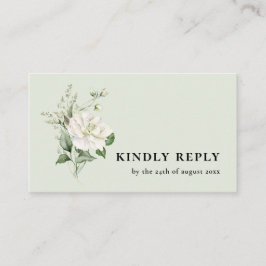 Sage Green Eucalyptus & QR-kod Bröllops-RSVP Tilläggskort