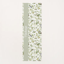 Sage Green French Country Chic Olive Name Monogram