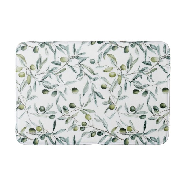 Sage Green French Country Olive  Badrumsmatta (Framsidan)