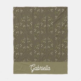 Sage Green French Country Olive Pattern Name Fleecefilt