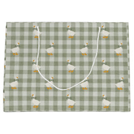 Sage Green Gingham Goose Buffalo Check Baby Shower