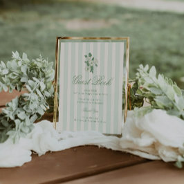 Sage Green Guest Book Table Sign Poster