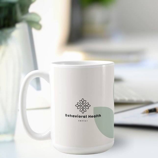Sage Green Leaf Cream Counselor Behavioral Health  Kaffemugg (Skapare uppladdad)
