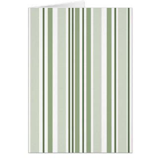 Sage Green (Light Medium Dark) White Stripes Blank Hälsningskort