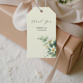 Sage Green Lily Valley Elegant Floral Presentetikett