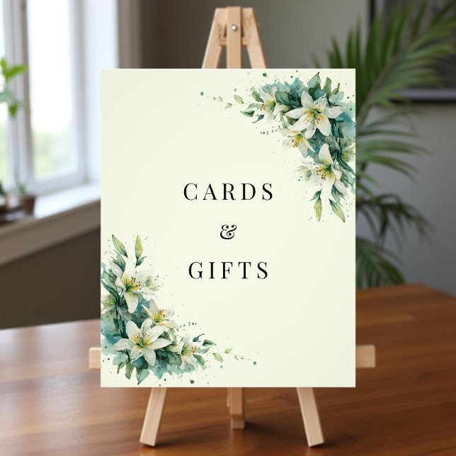 Sage Green Lily Valley Floral Cards Gifts Sign Fototryck (Skapare uppladdad)