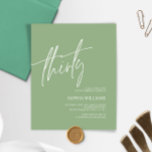 Sage Green Minimalist 30th Birthday Invitation<br><div class="desc">*** Please enter H012 in the store search to find all matching items *** Or visit our Sage Green Minimalist Collection. *** This high-quality design is easy to customize to match your birthday colors, styles and theme. For further customization, please click the "Edit using Design Tool" link and use our...</div>