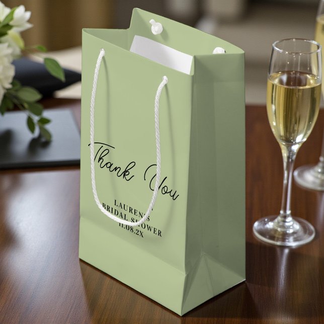 Sage Green Minimalist Bridal Shower Thank You (Skapare uppladdad)