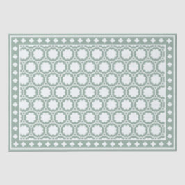 Sage Green Modern Bone Inlay Decoupage Paper