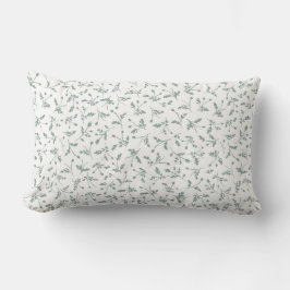Sage Green Modern Farmhouse Daisy Buds Pattern Lumbarkudde