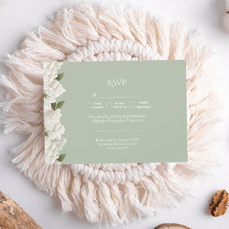 Sage Green Modern Luxury Elegant Floral Wedding OSA Kort