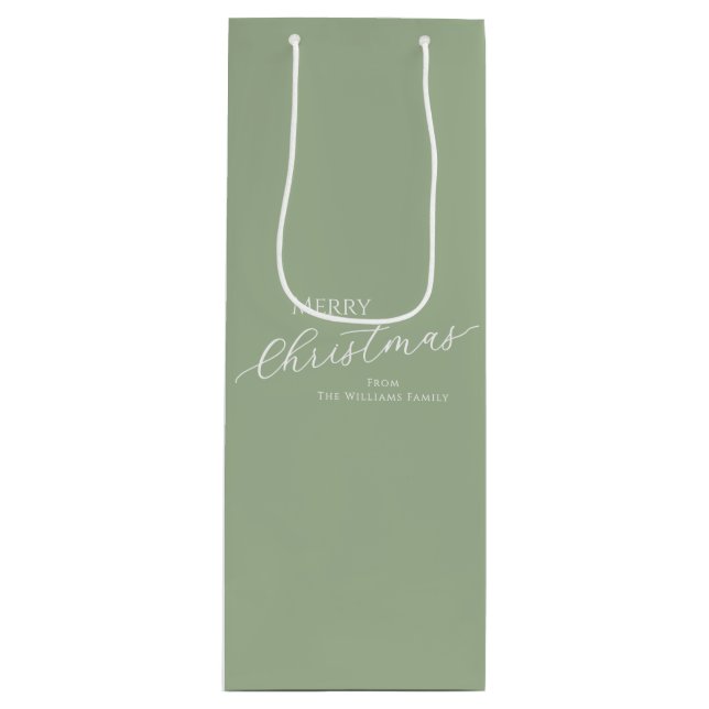 Sage Green Modern Minimalist Merry Christmas (Framsidan)