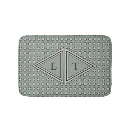 Sage Green Modern Monogram Decor Badrumsmatta