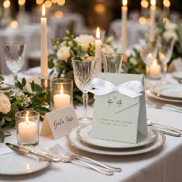 Sage Green Olive Branch Monogram Wedding Presentaskar