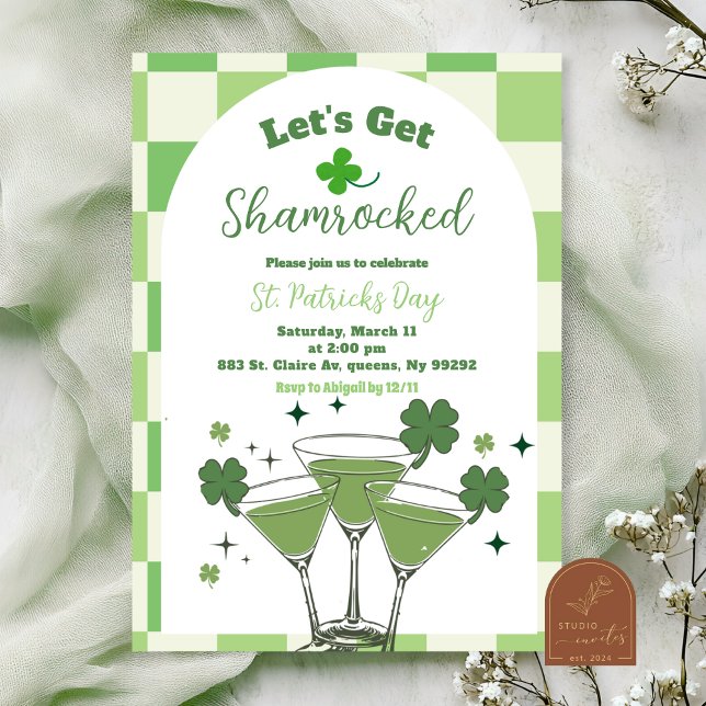 Sage Green Peppy St Patrick's Day Invitation Inbjudningar (Skapare uppladdad)
