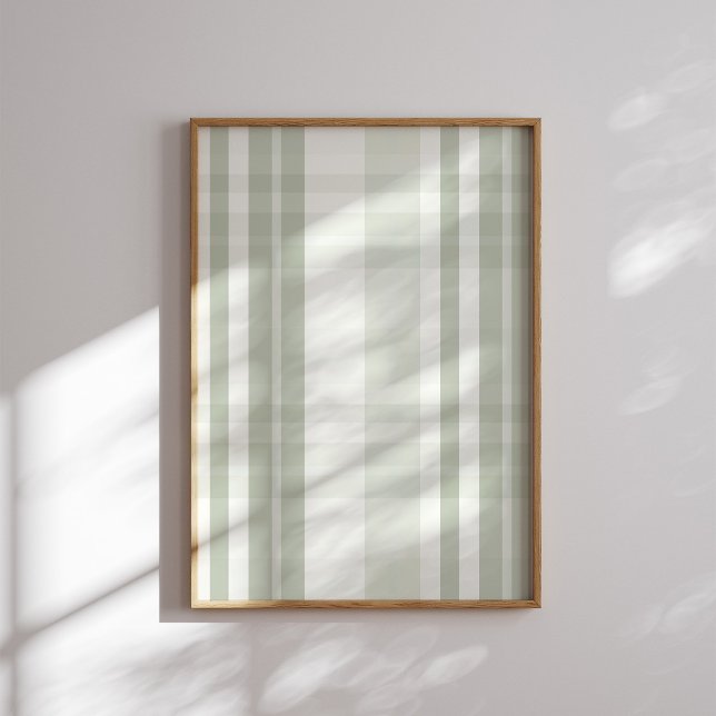 Sage Green Plaid Wall Art Poster (Skapare uppladdad)
