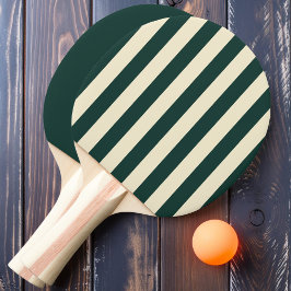 Sage Green Polo-randig och enfärgad Pingisracket