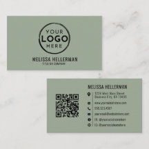 Sage Green Professionell Logotyp QR-kod