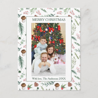 Sage Green Single Picture Holiday Postcard Helg Vykort