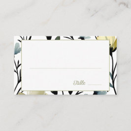 Sage Green & Soft Yellow Botanical Wedding Placeringskort