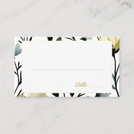 Sage Green & Soft Yellow Botanical Wedding Placeringskort