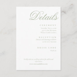 sage green  tilläggskort