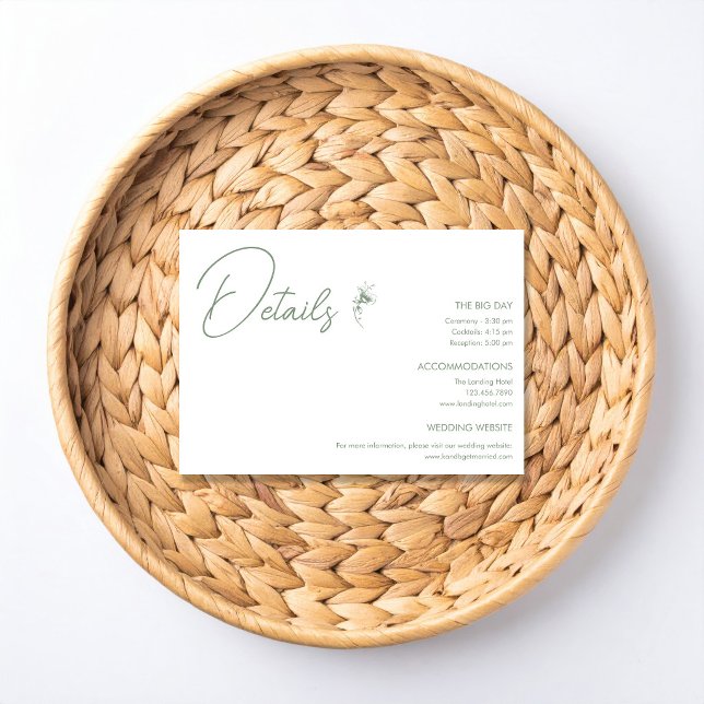 Sage Green Toile Details Tilläggskort (Skapare uppladdad)