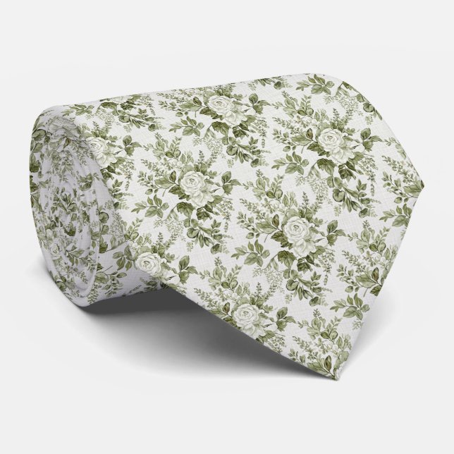 Sage Green Toile Floral  Slips (Rullad)