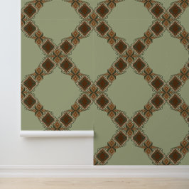 Sage Green - Trellis Boho Earthy Vibes - Diamonds