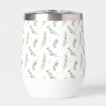 Sage Green Watercolor French Country Olive Pattern