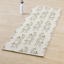 Sage Green Watercolor French Country Olive Pattern