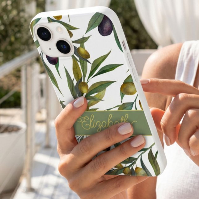 Sage Green Watercolor French Country Olive Pattern (Skapare uppladdad)